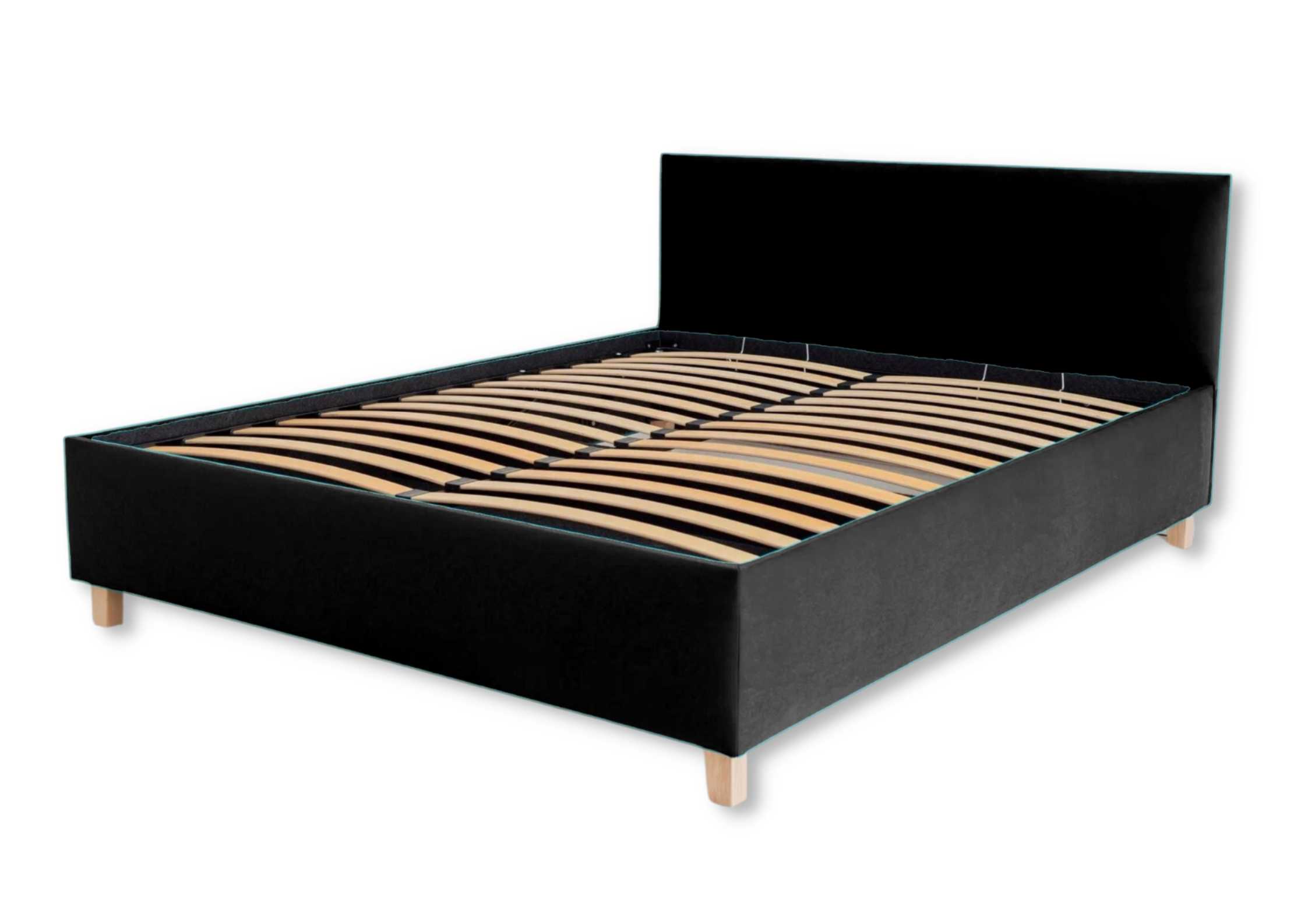 Czarne łóżko 160x200cm